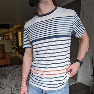 Paper Denim & Cloth | T-Shirt | Men's | Large | White, Striped